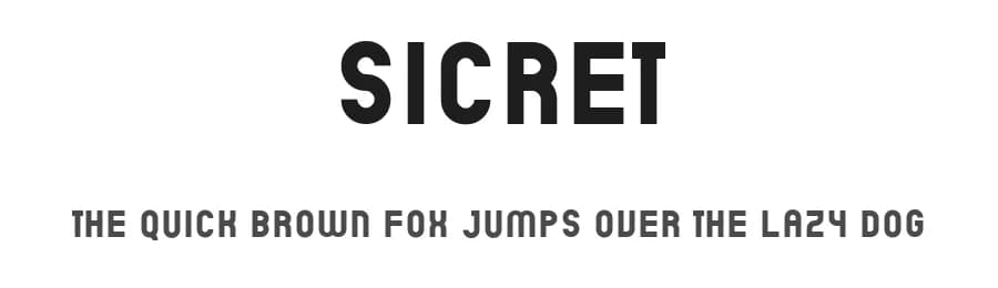 Sicret by Måns Grebäck — Sans Serif Font