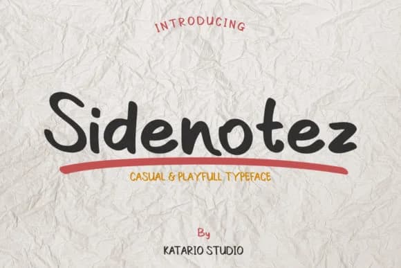 Sidenotez Font by Katario Studio — Script Handwritten Font