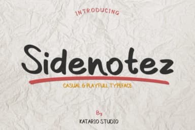 Sidenotez Font by Katario Studio — Script Handwritten Font — thumbnail 1