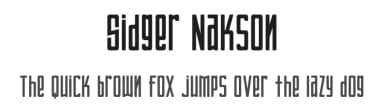 Sidger Nakson by madeDeduk — Sans Serif Font — thumbnail 1