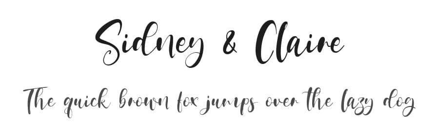 Sidney & Claire by olivetype — Script Handwritten Font