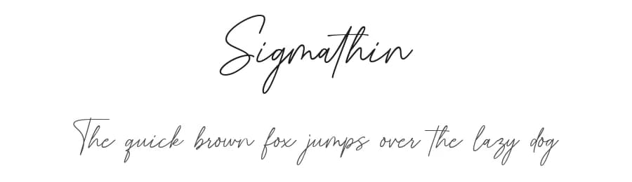 Sigmathin by Typebae Foundry — Script Handwritten Font