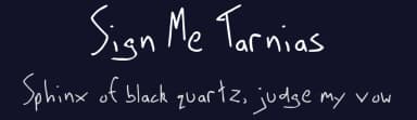 Sign Me Tarnias by Tarnias — Script Handwritten Font — thumbnail 2