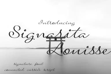 Signarita Louisse Font by dondon_nillo — Script Handwritten Font — thumbnail 1