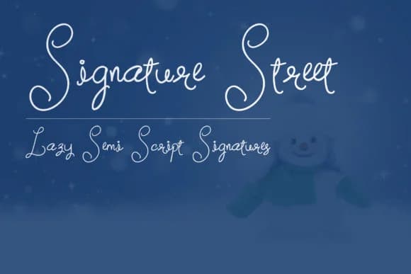 Signature Street Font by Dasagani — Script Handwritten Font