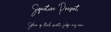 Signature Present by share font — Script Handwritten Font — thumbnail 2
