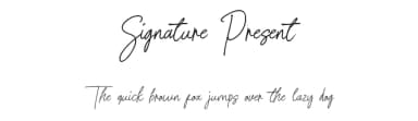 Signature Present by share font — Script Handwritten Font — thumbnail 1