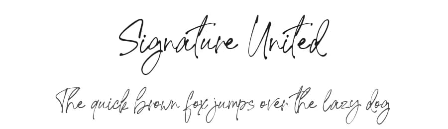 Signature United by AminMario — Script Handwritten Font