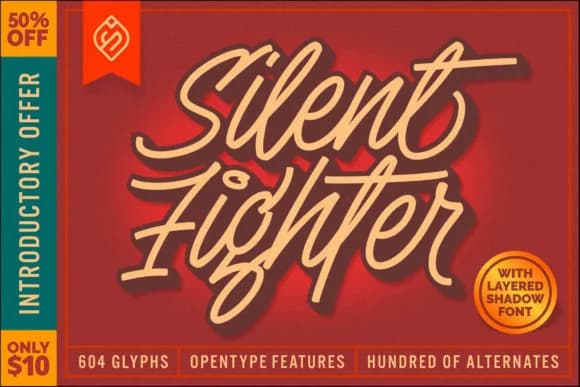 Silent Fighter Font by Mikrojihad Typefounder — Script Handwritten Font