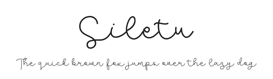 Siletu by Aisyah — Script Handwritten Font — preview 1