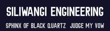 Siliwangi Engineering by 'Sanz Font — Sans Serif Font — thumbnail 2