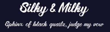 Silky&Milky by Wojtek Zolty — Script Handwritten Font — thumbnail 2