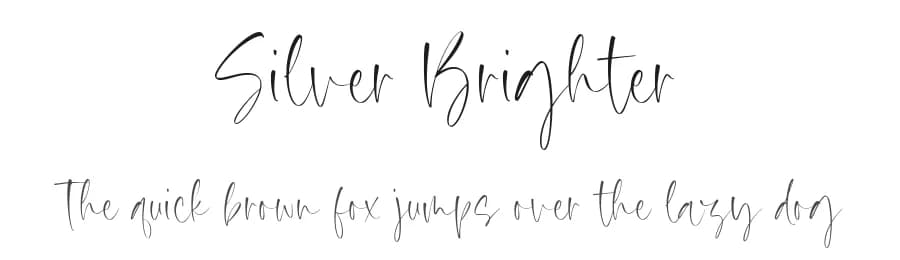Silver Brighter by Timur Type — Script Handwritten Font
