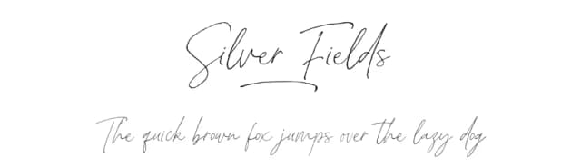 Silver Fields by ReyreyBlue — Script Handwritten Font