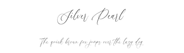 Silver Pearl by Aestherica Studio — Script Handwritten Font