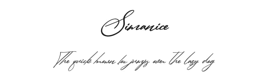 Simanice by Sarah Robbaniyyah — Script Handwritten Font