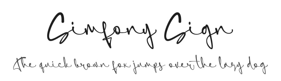 Simfony Sign by Lemonthe — Script Handwritten Font