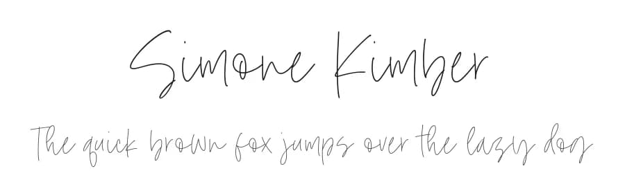 Simone Kimber by Timur Type — Script Handwritten Font