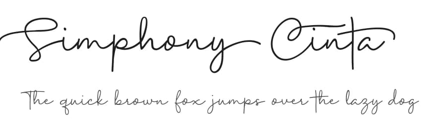 Simphony Cinta by Silverdav Studio — Script Handwritten Font