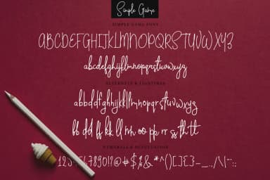 Simple Game Font by Pasha Larin — Script Handwritten Font — thumbnail 6