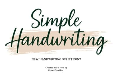 Simple Handwriting Font by Meow Creation — Script Handwritten Font — thumbnail 1