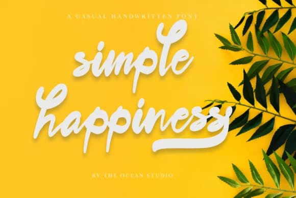 Simple Happiness Font by The Ocean Studio — Script Handwritten Font