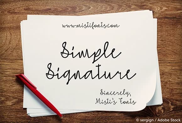 Simple Signature Font by Misti — Script Handwritten Font