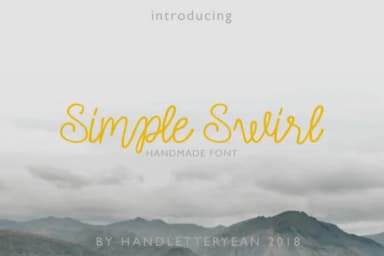 Simple Swirl Family Font by yean.aguste — Script Handwritten Font — thumbnail 1