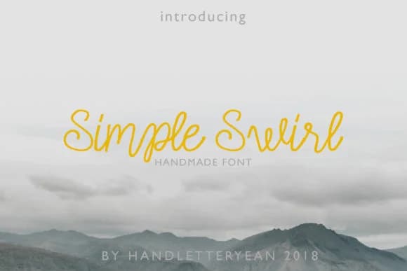 Simple Swirl Family Font by yean.aguste — Script Handwritten Font