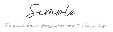 Simple by Etik Fatimah — Script Handwritten Font — thumbnail 1