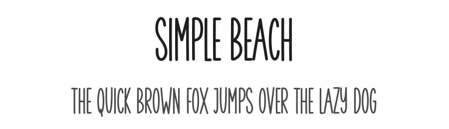 Simple Beach by Scratchones — Script Handwritten Font
