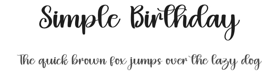 Simple Birthday by Inermedia Studio — Script Handwritten Font
