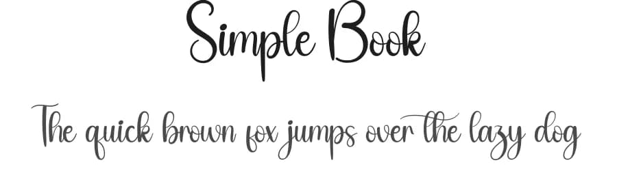 Simple Book by Andi Moz — Script Handwritten Font