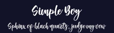Simple Boy by Lucky Type — Script Handwritten Font — thumbnail 2
