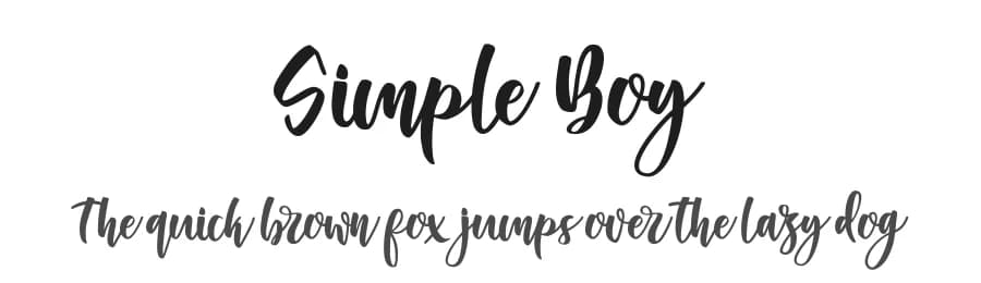 Simple Boy by Lucky Type — Script Handwritten Font