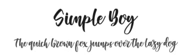 Simple Boy by Lucky Type — Script Handwritten Font — thumbnail 1