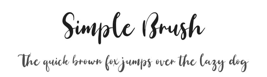 Simple Brush by Hamzah Muhamad Ihsan — Script Handwritten Font