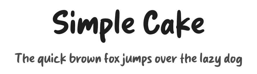 Simple Cake by MJType — Script Handwritten Font