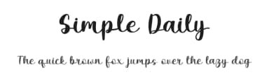 Simple Daily by Rvandtype — Script Handwritten Font — thumbnail 1