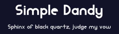 Simple Dandy by Jeremy Edelblut — Sans Serif Font — thumbnail 2