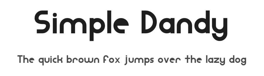 Simple Dandy by Jeremy Edelblut — Sans Serif Font
