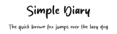 Simple Diary by MJType — Script Handwritten Font — thumbnail 1