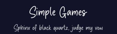 Simple Games by Timur Type — Script Handwritten Font — thumbnail 2