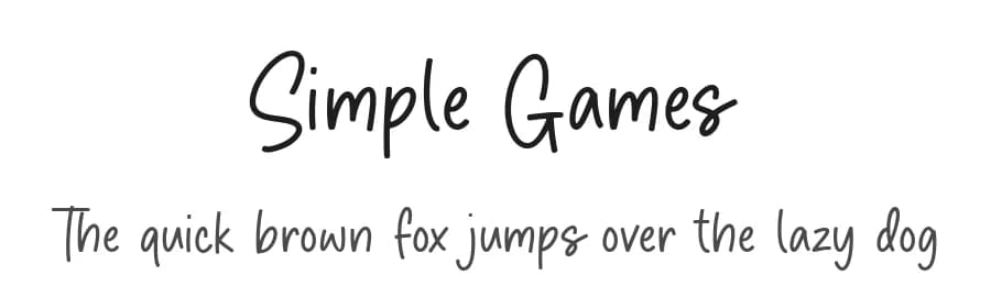 Simple Games by Timur Type — Script Handwritten Font
