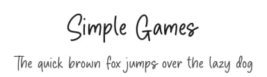 Simple Games by Timur Type — Script Handwritten Font — thumbnail 1