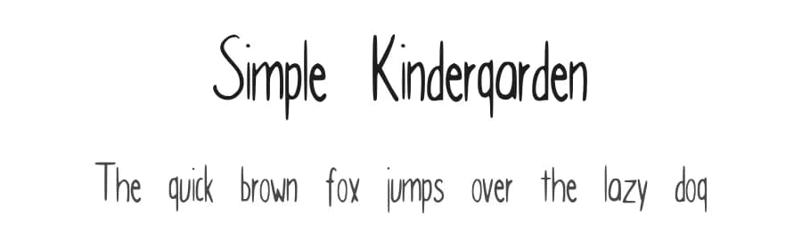 Simple Kindergarden by Sabina — Script Handwritten Font