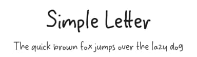 Simple Letter by MJType — Script Handwritten Font — thumbnail 1