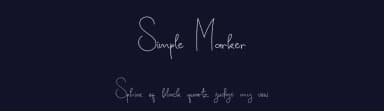 Simple Marker by Behind the Ink — Script Handwritten Font — thumbnail 2