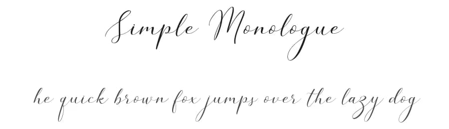 Simple Monologue by Konstantine Studio — Script Handwritten Font