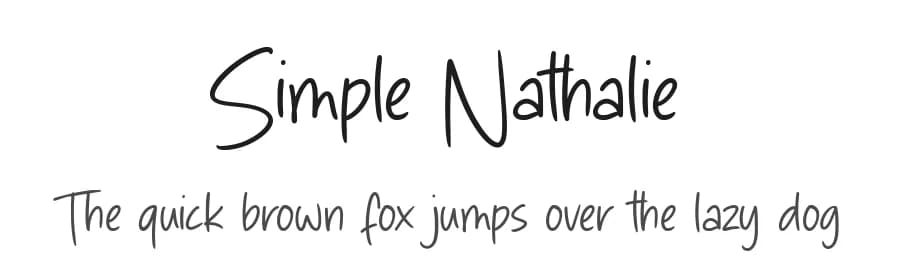 Simple Nathalie by Timur Type — Script Handwritten Font